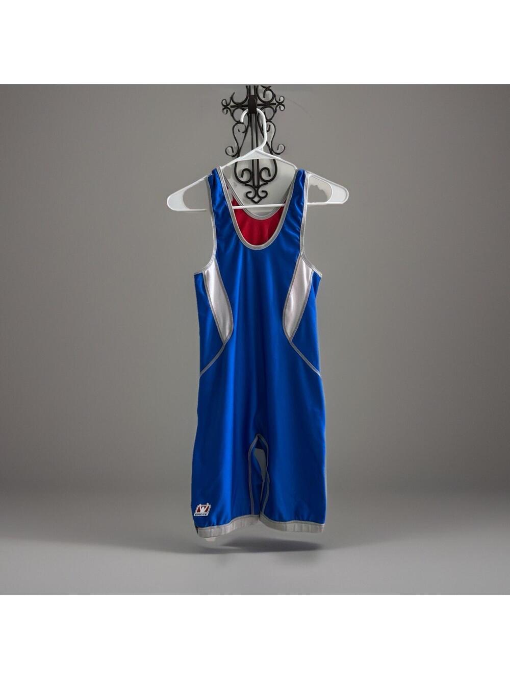 Brute Wrestling Singlet Adult Small Reversible Red Blue Made USA Wrestling